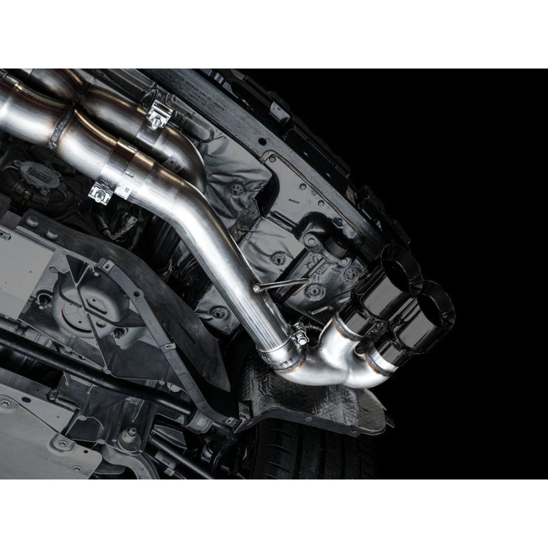 AWE Tuning 2020+ Chevrolet Corvette (C8) Track Edition Exhaust - Quad Diamond Black Tips