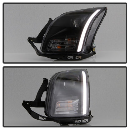 SPYDER xTune 06-09 Ford Fusion Light Bar DRL Projector Headlights - Black (PRO-JH-FFU06-LB-BK) 9042119