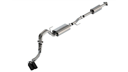 Borla F-150 2021 5.0L 4dr CC SB EC STB Lariat/KR/Pltnm/LTD 3/2.25 DSE Cat-Back Touring BLK CHR Tips 140873BC