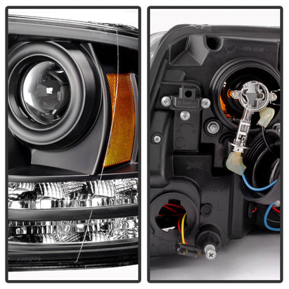 Spyder Dodge Ram 09-12 Projector Headlights Light Bar DRL Black PRO-YD-DR09-LBDRL-BK 5081001