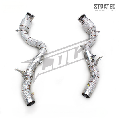 High‑Flow Downpipe with Heat Shield for Mercedes‑Benz E63 / E63S AMG W213 4.0TT