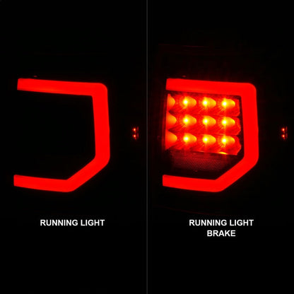 Anzo 07-11 Toyota Tundra Full LED Tailights Black Housing Clear Lens G2 (w/C Light Bars) 311386