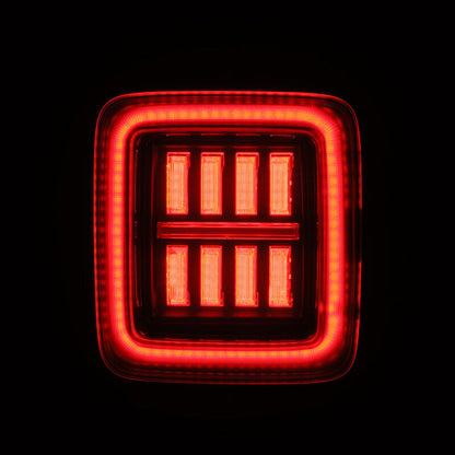 AlphaRex 18-23 Jeep Wrangler JL NOVA Prismatic LED Taillights Black-Red 602020 *Discontinued
