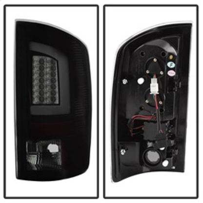 Spyder 07-09 Dodge Ram 2500/3500 V3 Light Bar LED Tail Lights - Blk Smoke ALT-YD-DRAM06V3-LBLED-BSM 5084279