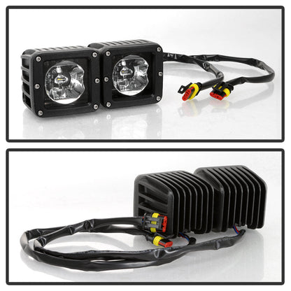 Spyder Dodge Ram 2013-2018 1500 Only Full LED Fog Lights W/Bracket and Universial Switch- Clear 9045424