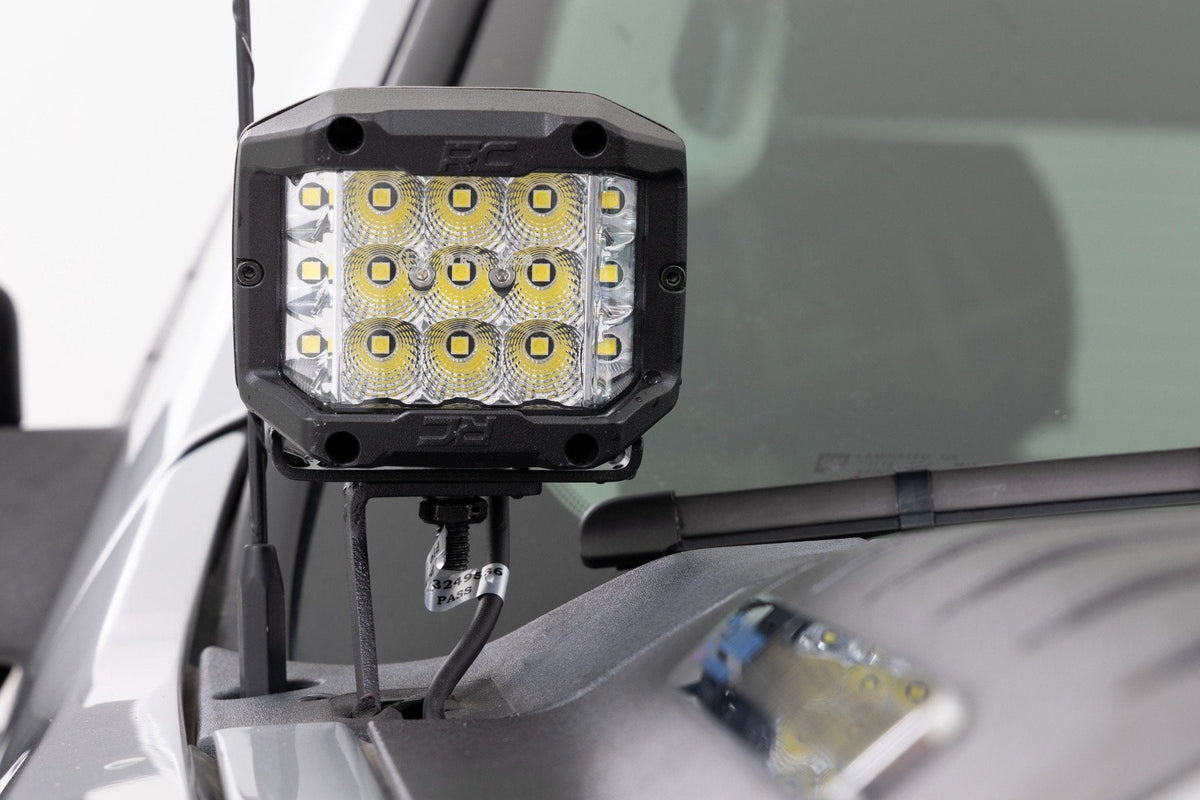 LED Light Kit | Ditch Mount | 2" Black Pair | Chevy 1500 & Chevy/GMC 2500HD/3500HD (07-14)