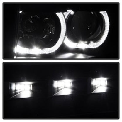 SPYDER Xtune Ford F150 09-14 Projector Headlights Halogen Model Only LED Halo Black PRO-JH-FF15009-CFB-BK 9032226