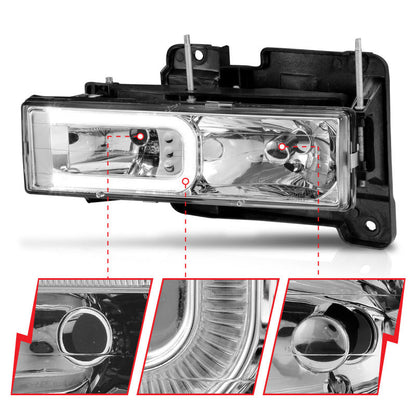 ANZO 1999-2000 Cadillac Escalade Crystal Headlights 111499