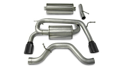 Corsa 06-08 Hummer H3 3in Cat-Back Dual Rear w Single 4in Black Pro-Series Tips 14212BLK