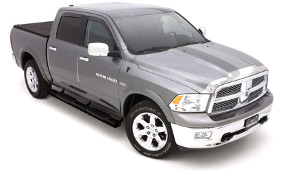 Lund 07-18 Chevy Silverado 2500/3500 Ext. Cab 6in. Oval Straight Black Nerf Bars - Black