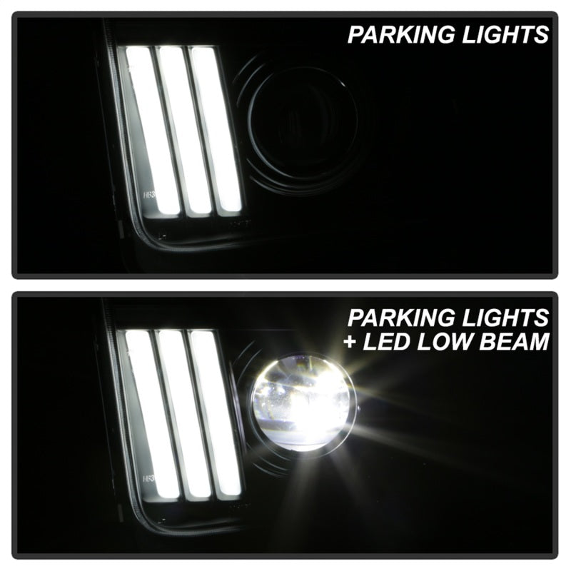 Spyder Ford Mustang 05-08 V2 High-Power LED Headlights - Black PRO-YD-FM05AP-BK 5088192