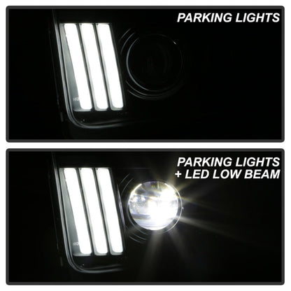 Spyder Ford Mustang 05-08 V2 High-Power LED Headlights - Black PRO-YD-FM05AP-BK 5088192