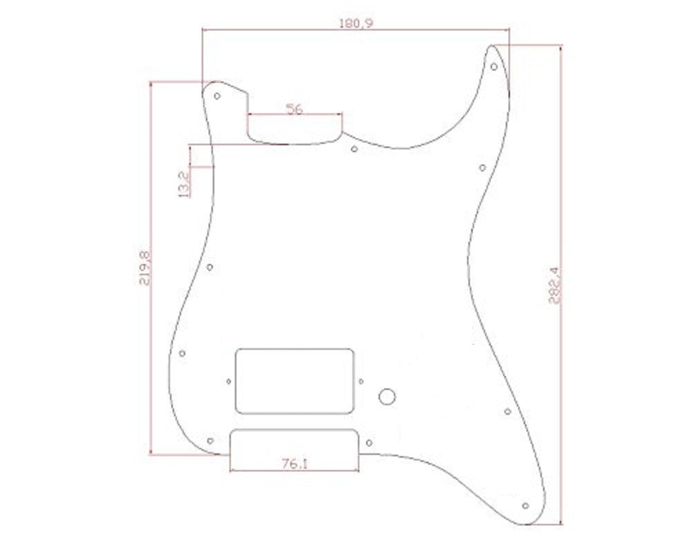 CARBON FIBER Guitar Single Humbucker Pickguard for Fender Stratocaster Strat