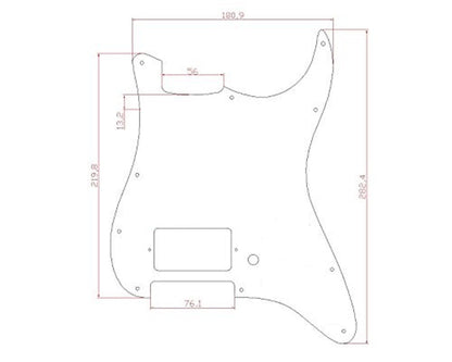 CARBON FIBER Guitar Single Humbucker Pickguard for Fender Stratocaster Strat