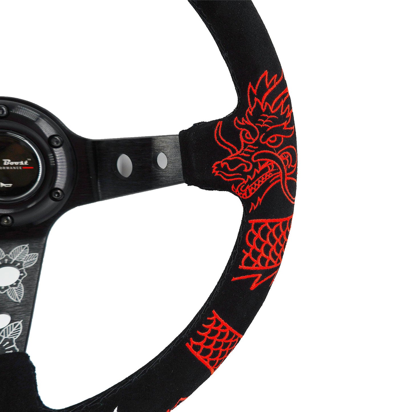 Track Ready Suede Steering Wheel + Hub Adapter Kit For Toyota Corolla, Hilux Pickup