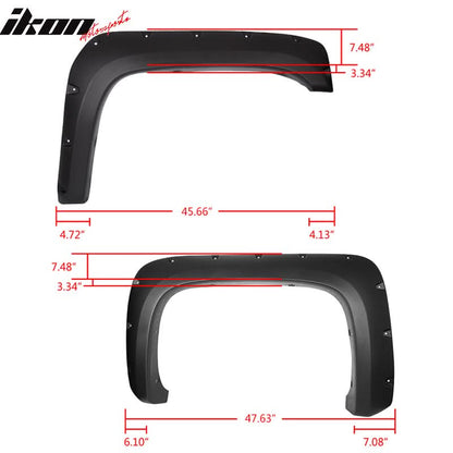 2007-2014 Chevy Silverado 1500 2500HD 3500HD 6.5 8Ft Bed Fender Flares