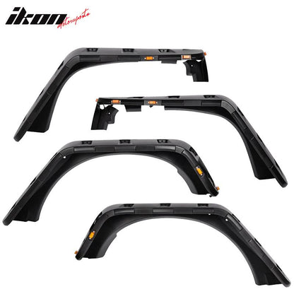 2007-2018 Jeep Wrangler JK Pocket Rivet Fender Flare w/ LED Side Maker
