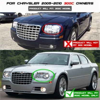 Spyder Chrysler 300C 05-10 Projector Headlights LED DRL Black High/Low H7 PRO-YD-C300C-DRL-BK 5075659