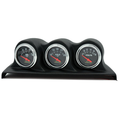 Autometer 07-10 Jeep Wrangler JK Oil PSI/Axle Temp/Volt 3 Piece Gauge Kit 8200