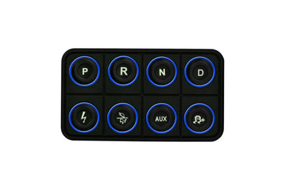 AEM EV 8 Button Keypad CAN Based Programmable Backlighting 30-8400