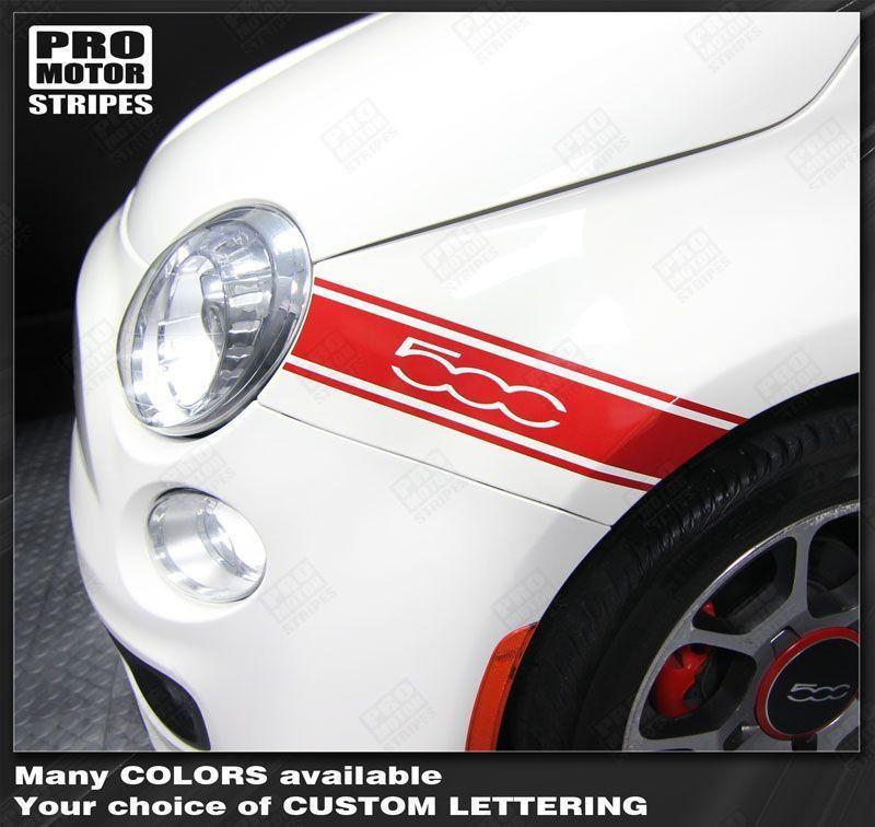 Fiat 500 2007-2015 Front Fender Side Stripes