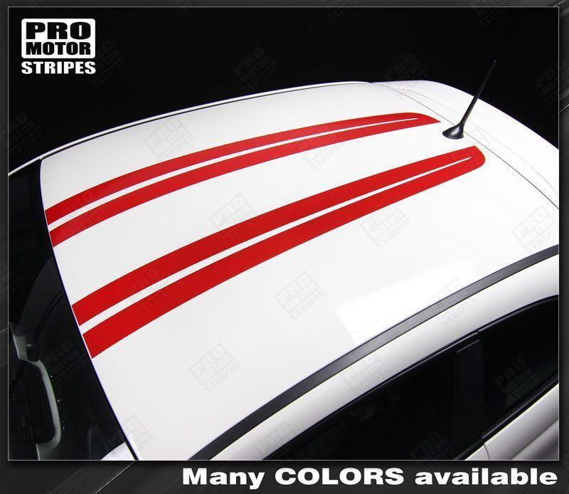 Fiat 500 2007-2015 Hood and Roof Double Stripes
