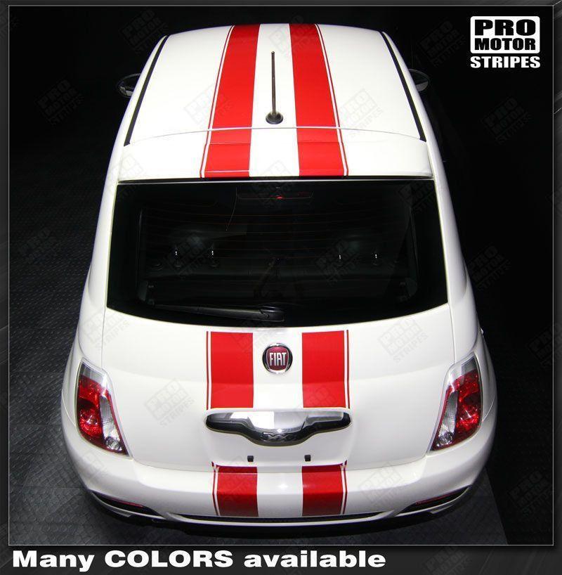 Fiat 500 2007-2015 Pre-cut Over-The-Top Double Stripes