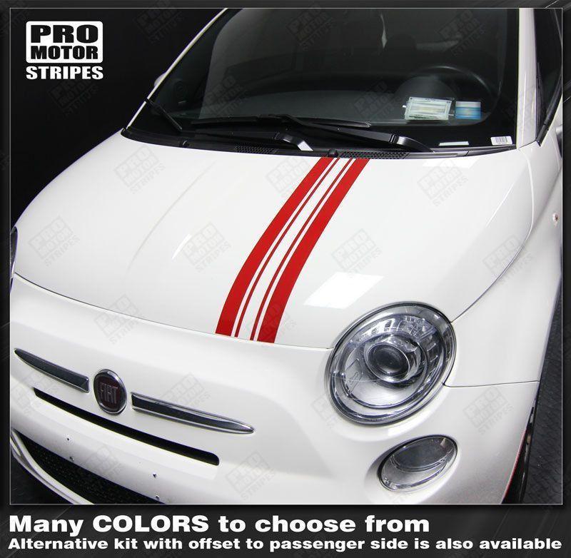 Fiat 500 2007-2015 Pre-cut Over-The-Top Offset Stripes