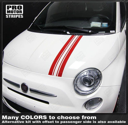 Fiat 500 2007-2015 Pre-cut Over-The-Top Offset Stripes