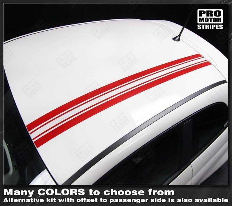 Fiat 500 2007-2015 Pre-cut Over-The-Top Offset Stripes