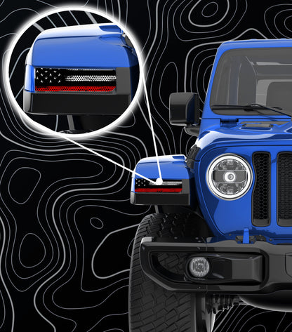 Fire flag Jl and Gladiator Turn signal decal 50