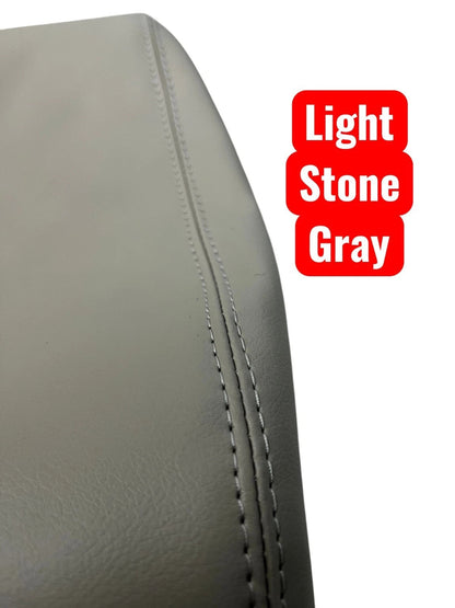 Microfiber Leather Center Console Cover In Light Stone Gray For Ford Explorer 2011-2019