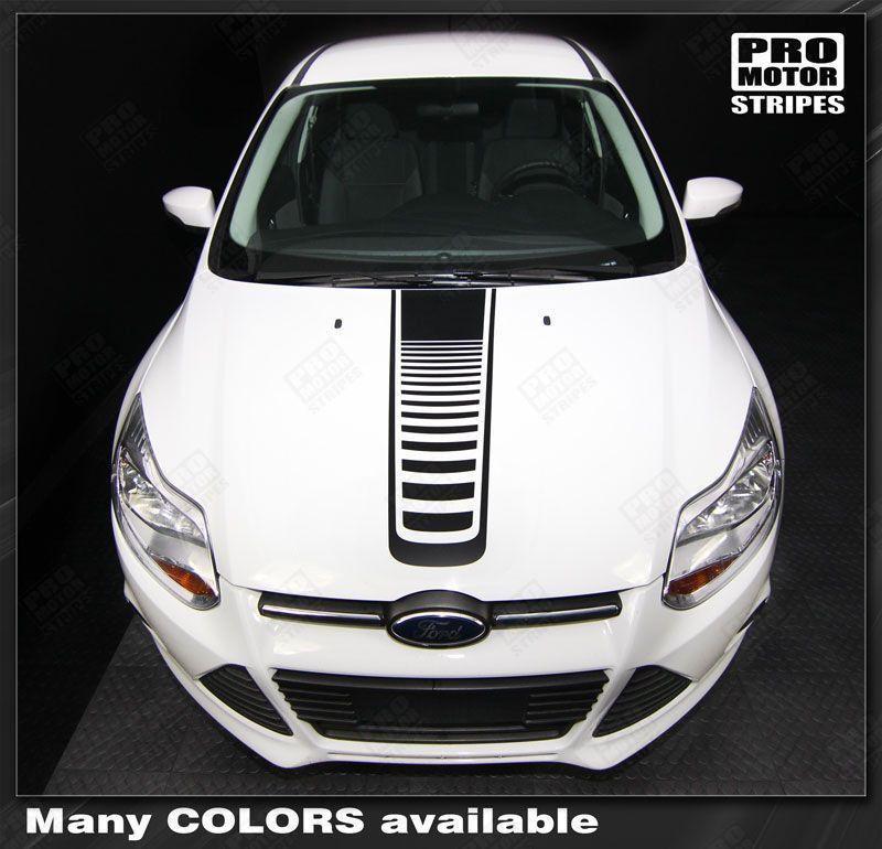 Ford Focus 2011-2014 Center Hood Strobe Accent Stripe Decal