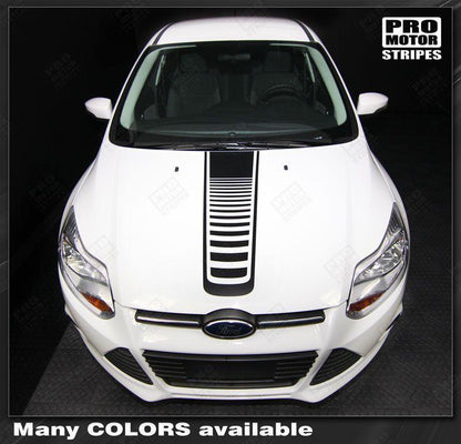Ford Focus 2011-2014 Center Hood Strobe Accent Stripe Decal