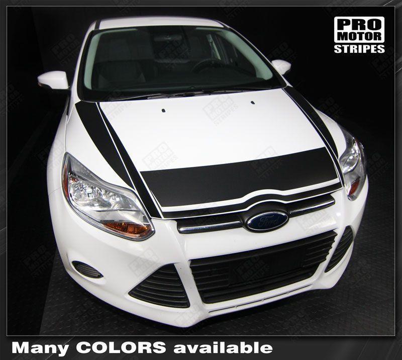 Ford Focus 2011-2014 Hood and Trunk Accent Sport Stripes