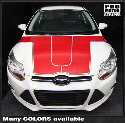 Ford Focus 2011-2014 Hood to Side Accent Stripes