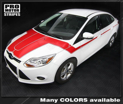 Ford Focus 2011-2014 Hood to Side Accent Stripes