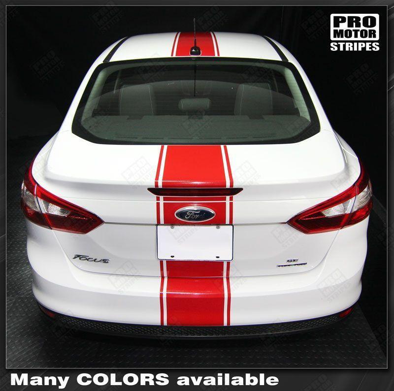 Ford Focus 2011-2014 Over-The-Top Narrow Center Stripes