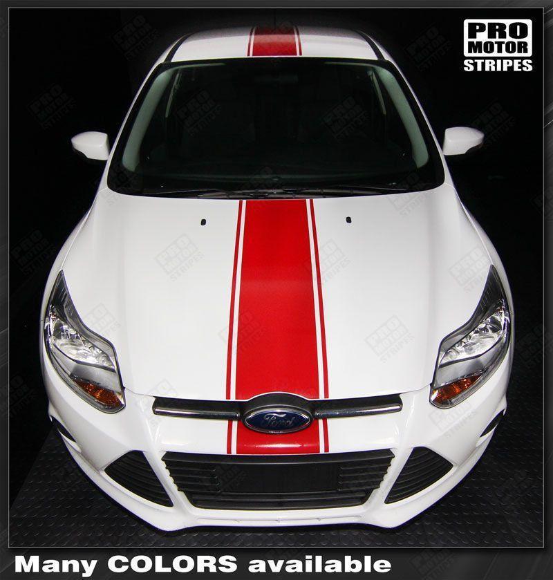 Ford Focus 2011-2014 Over-The-Top Narrow Center Stripes