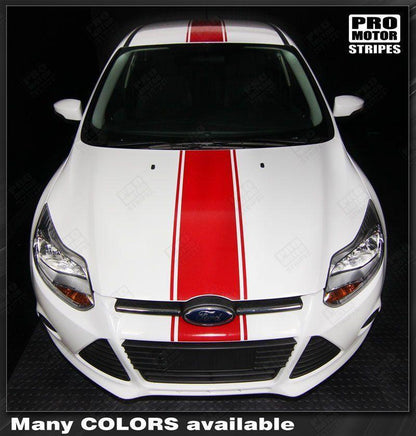 Ford Focus 2011-2014 Over-The-Top Narrow Center Stripes