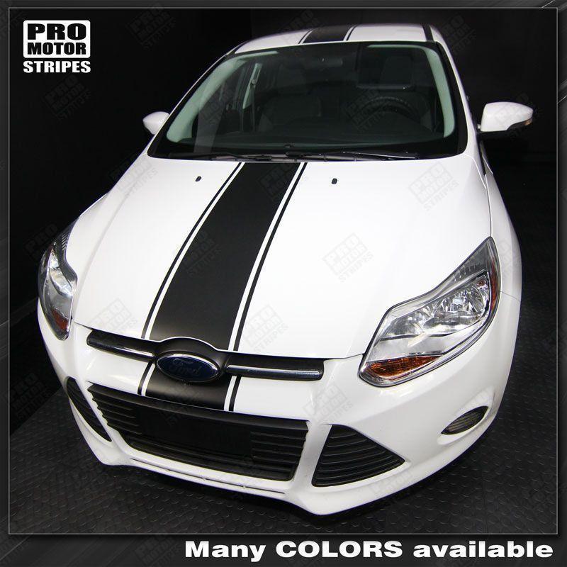 Ford Focus 2011-2014 Over-The-Top Narrow Center Stripes