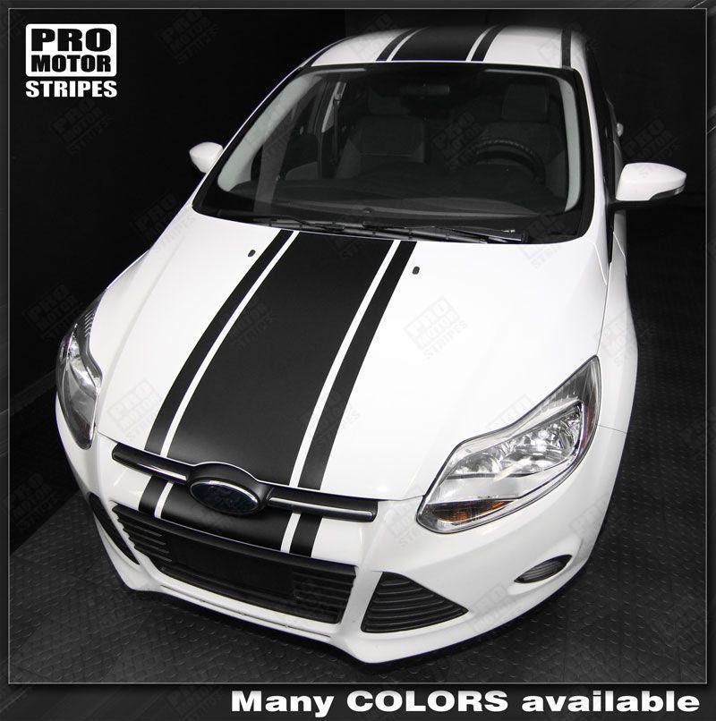 Ford Focus 2011-2014 Pre-cut Over-The-Top Center Stripes