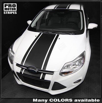 Ford Focus 2011-2014 Pre-cut Over-The-Top Center Stripes
