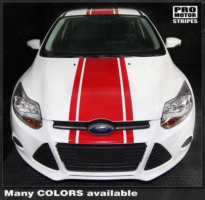 Ford Focus 2011-2014 Pre-cut Over-The-Top Center Stripes