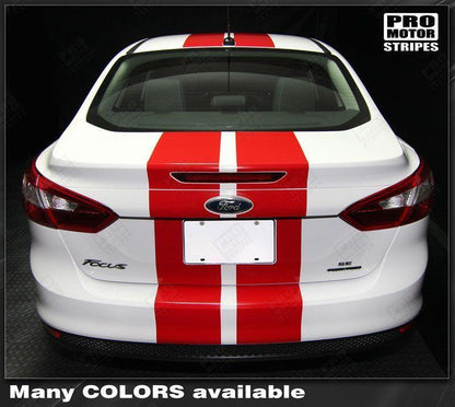 Ford Focus 2011-2014 Pre-cut Over-The-Top Double Stripes