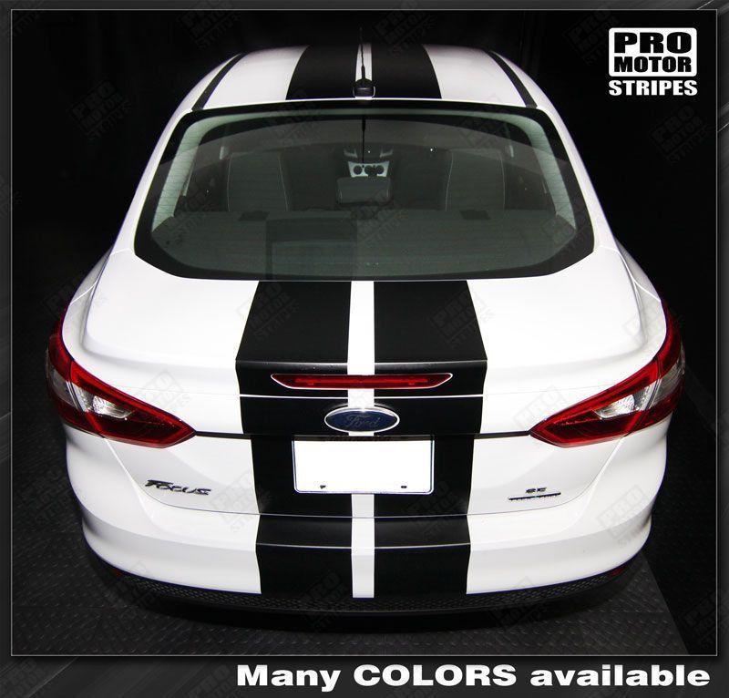 Ford Focus 2011-2014 Pre-cut Over-The-Top Double Stripes