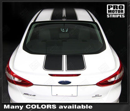 Ford Focus 2011-2014 Pre-cut Over-The-Top Double Stripes
