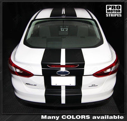 Ford Focus 2011-2014 Pre-cut Over-The-Top Double Stripes