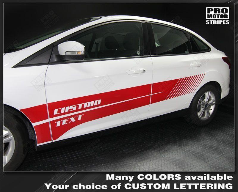 Ford Focus 2011-2018 Side Double Strobe Stripes