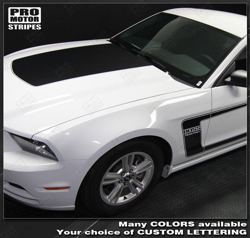 Ford Mustang 2005-2017 BOSS 302 Style Hood & Side Stripes